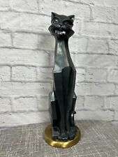 Universal Statuary Corp. MCM Cubist Black Siamese Cat Statue 24.5