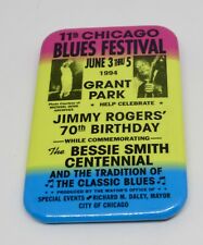 CHICAGO Blues Festival JUNE 3-5, 1994 Jimmy Rogers 70th Birthday 3x1 Pin Button picture