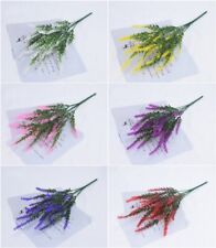 4/10 Artificial Lavender Plants Fake Flower Plastic Indoor Outdoor Garden Decor picture
