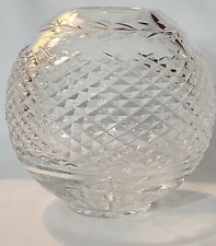 ✨STUNNING WATERFORD CRYSTAL ‘GLANDORE’ ROUND ROSE BOWL VASE APPROX 5.75” H GUC  picture