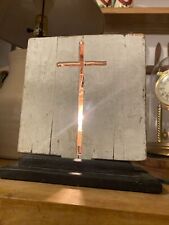 Folk Art Hand-Made Wooden Adirondack Religious Light Star & Cross picture