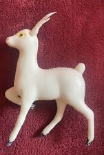 Vintage White Reindeer Blow Mold Plastic Figure 6” Hong Kong picture