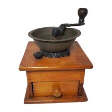 Antique C.P. Company Charles Parker Coffee Grinder Manual Wood & Metal Top picture