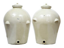 PAIR OF MASSIVE DOULTON OF LONDON RMS SHIPPING STONEWARE ALCOHOL JARS picture
