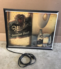 Vintage Miller High Life Genuine Draft Lighted Beer Sign Luminaire Clearr Corp  picture