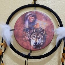 Native American Dream Catcher Feather and Bead Handmade  Boho Wall Hanging  picture