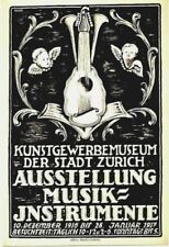 Original vintage poster MUSIC INSTRUMENTS EXPO ZURICH 1917 picture
