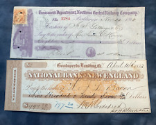 Antique Check Goodspeeds Landing Central Railroad Baltimore New England CT Bank picture