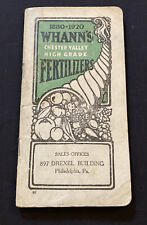 1920 Whann’s Chester Valley High Grade Fertilizers ￼ Perkasie, PA 5.75x3” picture