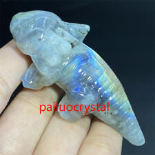 1pc Natural Rainbow labradorite Salamander Quartz Crystal Skull Figurines 2.5