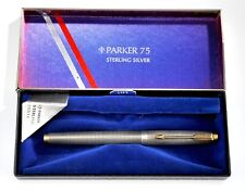 Parker 75 Sterling Silver Medium Nib Fountain Pen - Excellent Condition picture