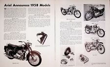1957 Ariel Announces 1958 Motorcycles - 2-Page Vintage Article picture