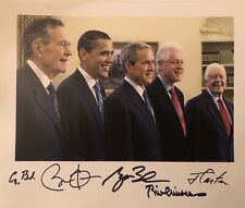BARACK OBAMA, JIMMY CARTER, GEORGE HW BUSH, GEORGE W BUSH, & BILL CLINTON SIGNED picture