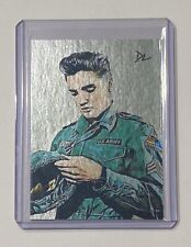 Elvis Presley Platinum Plated Artist Signed United States Army Trading Card 1/1 picture