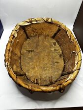Nice Vintage/rustic Native American Birch Bark Gathering Basket From North East picture