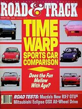 TIME WARP SPORTS CAR COMPARISON - ROAD & TRACK MAGAZINE, AUGUST 1989 VOLUME 40 picture