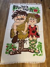 Vintage 1970s TRY IT YOU'LL LIKE IT Beach Towel Great Condition picture