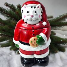 Vintage Coco Dowley Santa Claws Kitty Cat Cookie Jar-Santa Claus See Pics picture