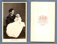 Parkinson, Dieppe, One Man and One Baby Vintage CDV Albumen Business Card, T picture