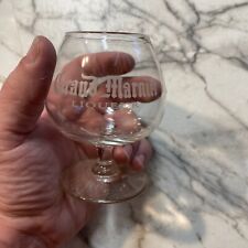 Vintage -Grand Marnier -Footed Snifter Shot Glass -etched logo- new picture