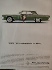 Vintage 1962 Ad Lincoln Continental When you are old enough to drive picture