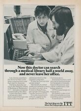 1979 ITT World Communications Data Transmission Doctors Library Vtg Print Ad SI3 picture