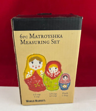 Ceramic Matryoshka Nesting Doll Measuring Cup Set / 3 World Market * Nice picture