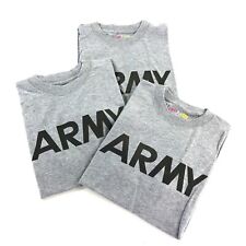 Army PT Shirt Gray Physical Fitness Uniform USGI IPFU T-Shirt Large, 3 PACK picture