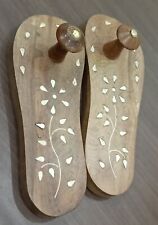 Mini Wooden Khadau|Wooden Slippers| Charan Paduka  Khadau  Pooja Article Size 7