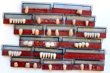 vtg DENTURE TEETH LOT old false tooth set Duratone dental dentist Halloween prop picture