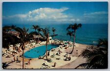Tropical Southern Coast Florida Tropical Palm Birds Eye View Oceanfront Postcard picture