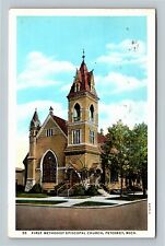 Petoskey MI, First Methodist Episcopal Church, Michigan c1939 Vintage Postcard picture