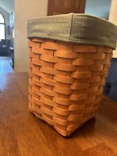 Longaberger 1997 Small Waste Basket, Liner & Protector picture