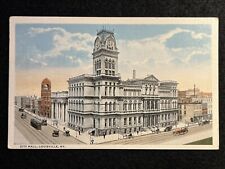 VINTAGE CITY HALL POSTCARD LOUISVILLE KENTUCKY KY picture