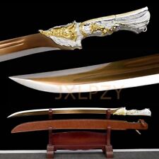 Real Sword Handmade Chinese Broadsword Cosplay Dao 1095 Carbon Steel Blade Sabre picture