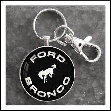 Vintage Ford Bronco Emblem Photo Keychain Pendant Gift 🐴 picture