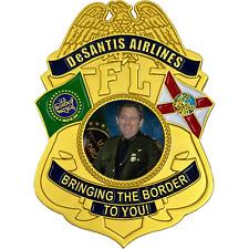 EL9-002A Florida Governor Ron DeSantis Airlines Border Patrol Challenge Coin picture