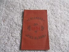 Antique 1884 Fire Alarm Department Pocket B.F. Wade CO Toledo Ohio Calendar rare picture