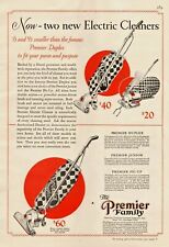 1928 Premier Vacuum Cleaner Vintage Print Ad Two New Electric Cleaners  picture