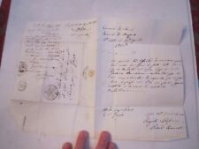 1856 ITALIAN LETTER DOCUMENT - SPECTACULAR SCRIPT - HEAVY PAPER - OFC-2 picture