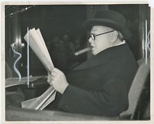 23 October 1951 press photo of Churchill after speaking during election campaign picture