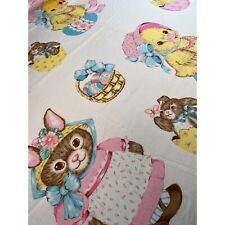Fabric- OOP Vintage 60s Easter Springtime Wamsutta Hallmark panel 17 x 44 inches picture