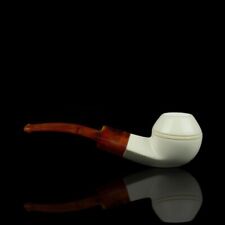Smooth Bulldog Pipe W Tamper New block Meerschaum Handmade With Case#1809 picture