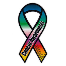 Magnetic Bumper Sticker - Cancer Awareness Support Ribbon - Awareness Magnet picture