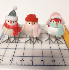 Three 2021 Target Wondershop Mini Birds Featherly Friends Bird Christmas Winter picture