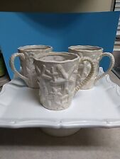 Nantucket Raised Starfish Cups Mugs Set Of 3 picture