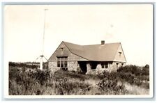 c1945 Stone Library View Isle au Haut Maine ME RPPC Photo Unposted Postcard picture