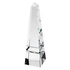 Modern Hand Crafted Crystal Decorative Optical Crystal Obelisk, 10 Inches picture