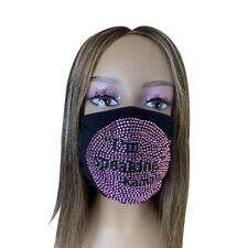 Kamala Harris I'm Speaking Bling Face Mask Pink and Green Washable Reusable picture