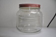 Vintage Large Alta Coffee Glass Jar with Screw-On Lid - Congress Playing Cards picture